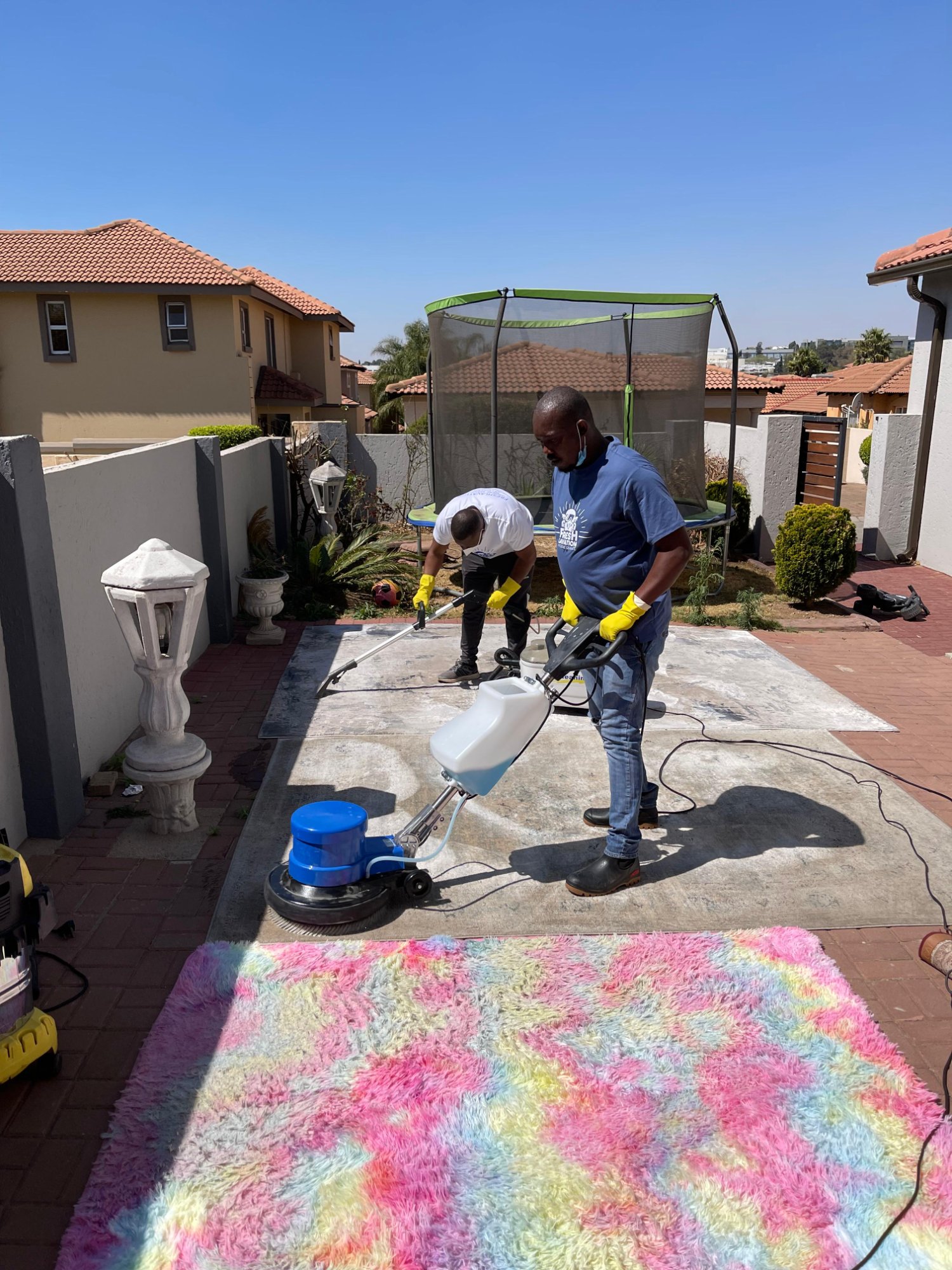 Fresh Lavation professional carpet cleaning team at work in Pretoria, Gauteng