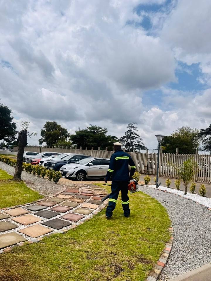 Fresh Lavation horticulture team maintaining paving and garden borders